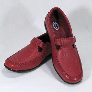 Dr. Scholls Red Leather Comfort Loafers Sz: 5.5M